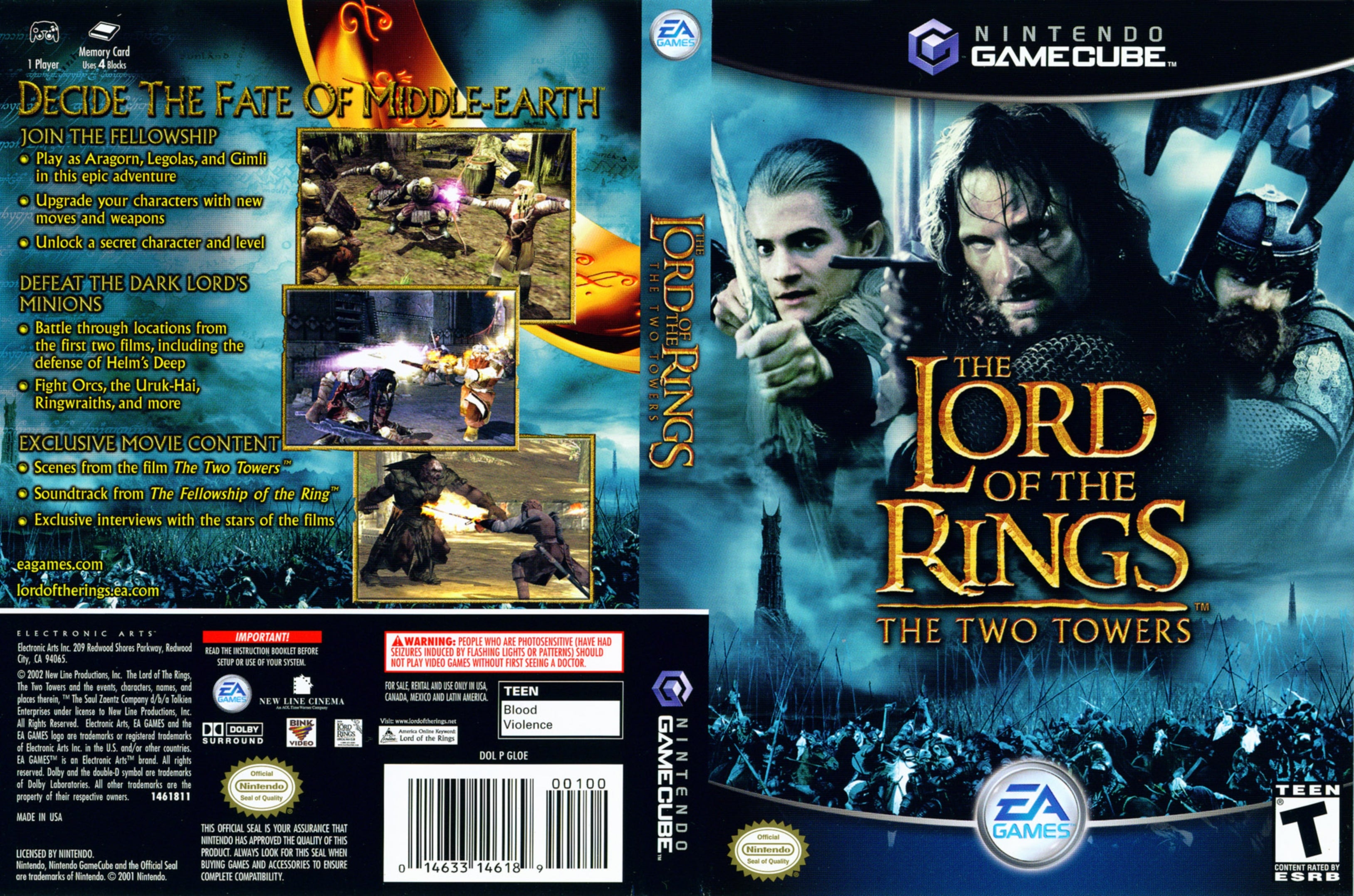 The Lord Of The Rings The Two Towers C Gamecube